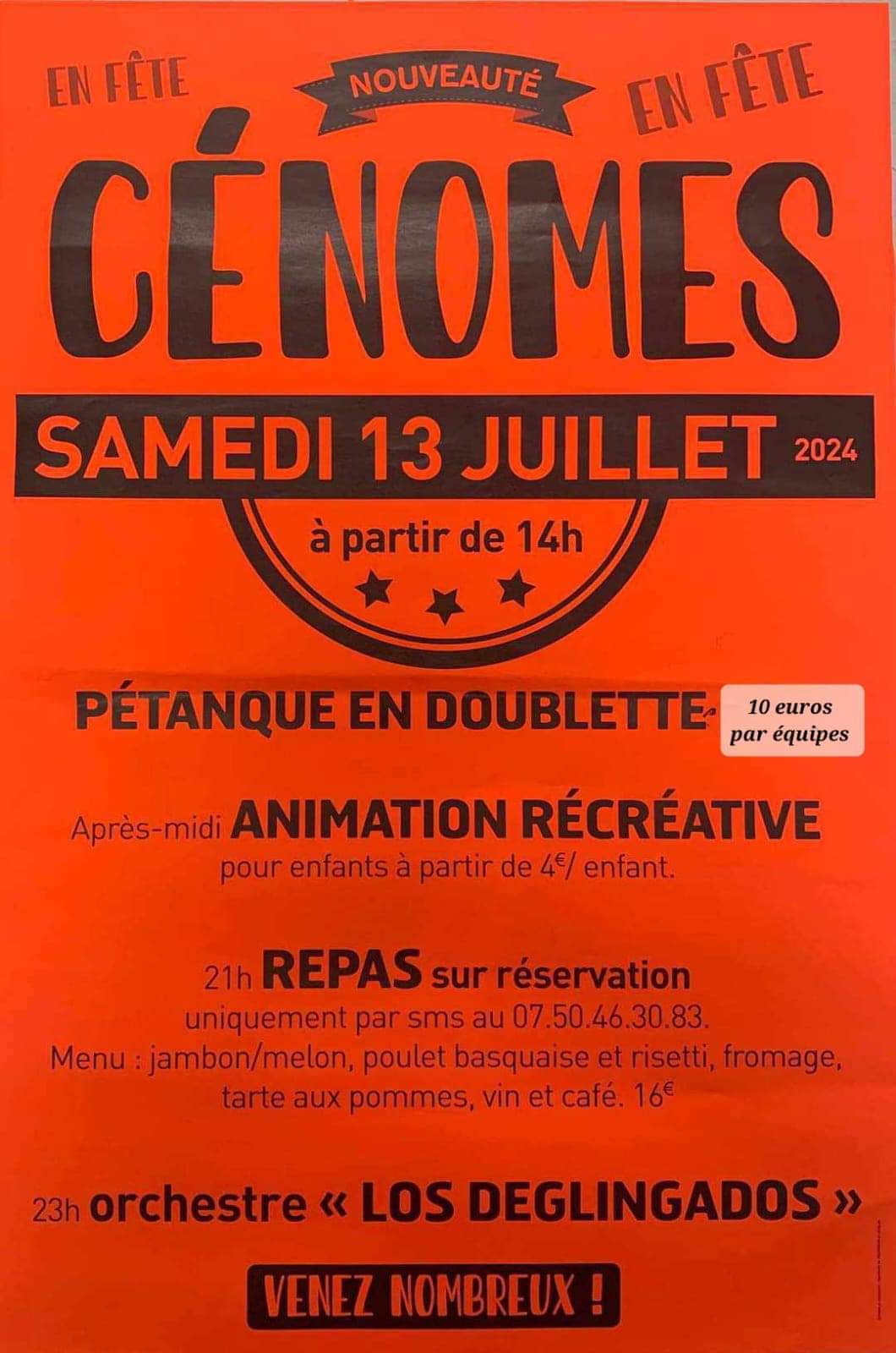 Lire la suite à propos de l’article Fête votive de Cénomes le 13 juillet 2024