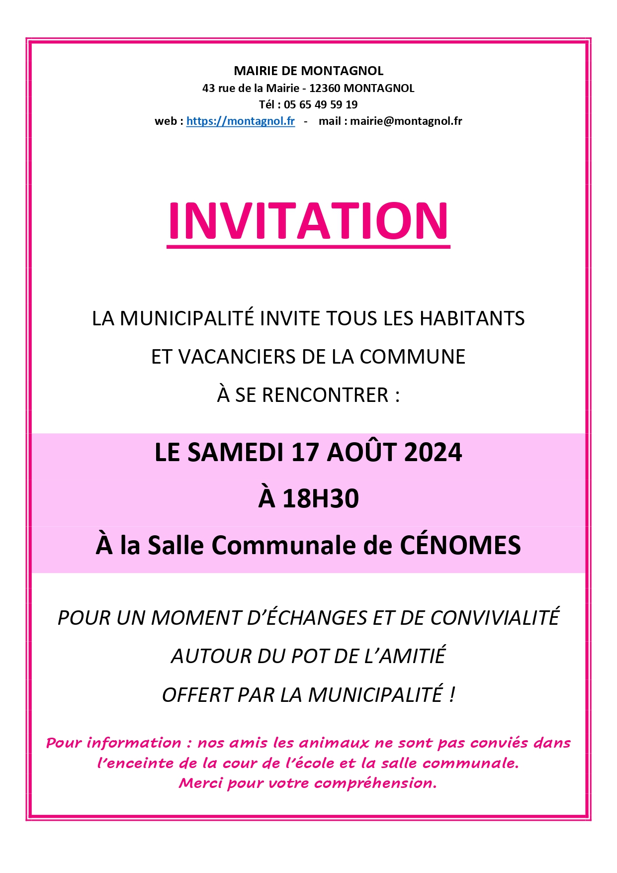 Lire la suite à propos de l’article 17 août 2024 : Apéritif Communal à Cénomes